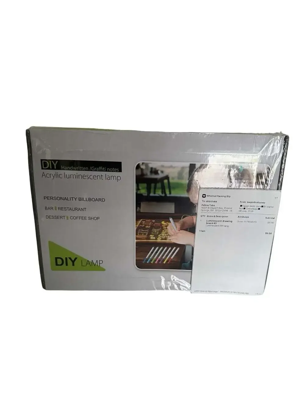 DIY Handwritten Graffiti Notes Acrylic Luminescent LED Drawing Board